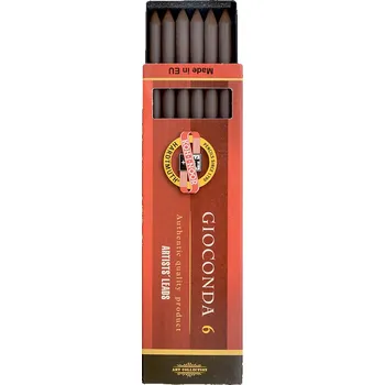 Kresba sépie KOH-I-NOOR - tmavě hnědá 6 ks, 5,6 mm