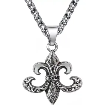 Přívěsek Přívěsek z chirurgické oceli Lilie Templářů - Model BEZ ŘETÍZKU (pouze přívěsek)