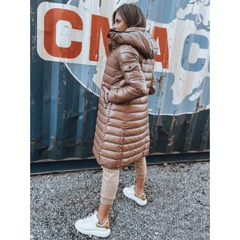 Dámská parka Dlouhý prošívaný kabát s odepínací kapucí LESSI Barva: Zelená, Velikost: 2XL