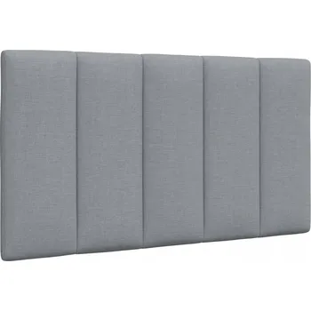 Polštář na čelo postele Hanko světle šedý 90 cm textil