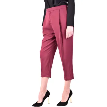 Dámské oblečení Elisabetta Franchi kalhoty Elisabetta Franchi černá | tmavě červená 3493006