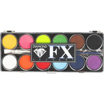 Kosmetická sada Diamond FX sada Diamond FX Paletka 12 barev Essential, (12x10g)