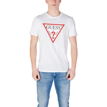 Pánská móda Guess pánské triko s krátkým rukávem Guess bílá | červená 3493572