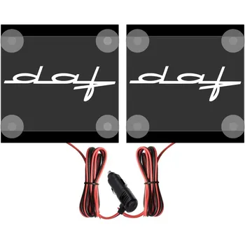autokoberec LED rohový štítek s nápisem DAF - 2 kusy - Rohový 15x15 cm