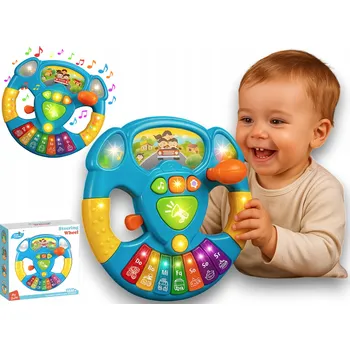 VOLANT HRAČKA PRO DÍTĚ JAKO DÁREK PRO CHLAPCE SE ZVUKEM SVĚTEL