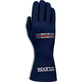 Rukavice Závodní rukavice Sparco Land Martini Racing, homologace FIA a SFI, barva: modrá, velikost: 8