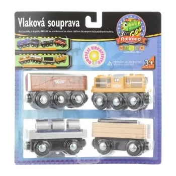 Vláček a vláčkodráha 50211 NÁKLADNÍ VLAK Dřevěná vláčkodráha