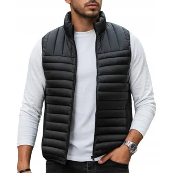 Pánská vesta Pánská prošívaná vesta se stojáčkem černá TX5084 - L