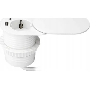 Elektrická zásuvka Bílá USB Elektrická Zásuvka Orno na pracovní desku