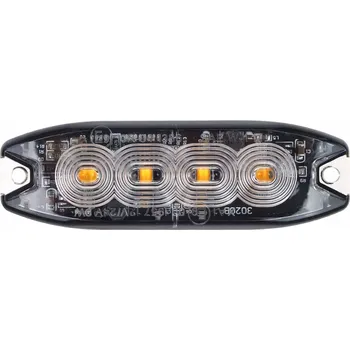 Maják Výstražné stroboskopické světlo, ploché, 4 LED, R65 R10, 12-24V AMIO