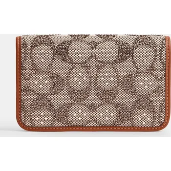 Peněženka Kožená peněženka Coach dámská, hnědá barva, CCD16 89X, vel. ONE SIZE