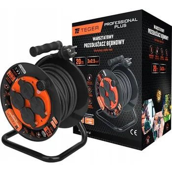 Prodlužovací kabel Prodlužovací Kabel bubnový dílenský PROFESSIONAL 3x2,5mm 20m IP44 H05RR-F TEGER