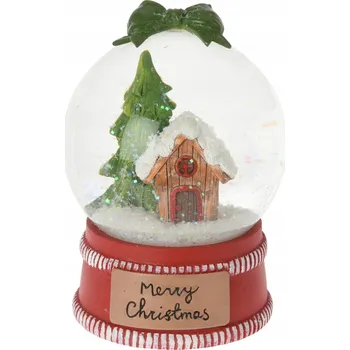 Obraz Osvětlená skleněná koule se sněhem