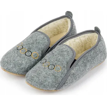 Dámské pantofle Dámské pantofle šedé, filcové, zateplené baleríny vel.