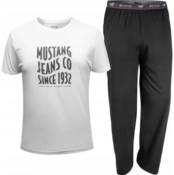 Pánské pyžamo MUSTANG pánské pyžamo bavlněné krátký rukáv dlouhé kalhoty vel. L