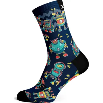 SOX dětské cyklistické ponožky robots kids - uni Velikost: UNI