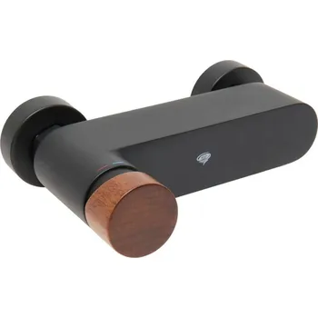 Sprchová baterie SAT Fusion bez sprchového setu 150 mm páka tmavé dřevo SATBSFU268DTC