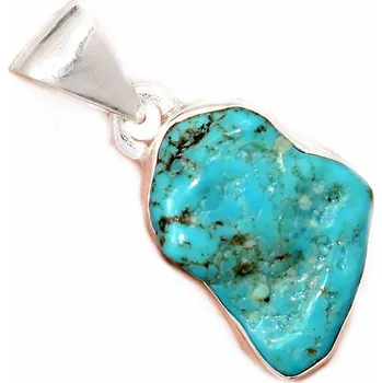 Přívěsek Tyrkys modrý přívěsek stříbro Ag 925 P1391 1,6 cm, 2,2 g