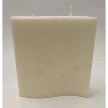 Svíčka Svíčka vonná palmová - Vlna 19 cm - bílá - ledový vítr