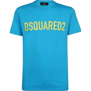 Pánské tričko Pánské triko Dsquared2 Dsquared2 světle modrá | žlutá 3492815