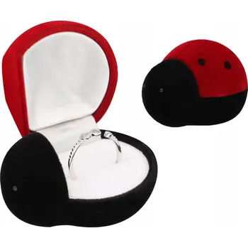 Dárková krabička Velurová dárková krabička na šperky, beruška