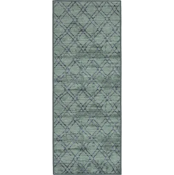 Koberec Běhoun Protiskluzový Do Předsíně 80x300 cm Do Kuchyně Zelený Smyčka
