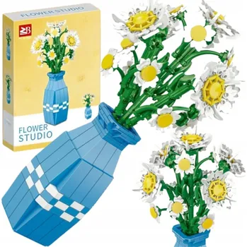ostatní stavebnice UMĚLÉ KVĚTY STOKROTKA STAVEBNICE NA STAVBU KVĚTINÁČ 3D DEKORACE PRO DĚTI