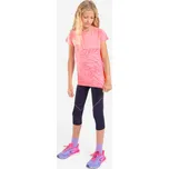 KIPRUN Dívčí běžecké 3/4 legíny Kiprun Comfort 500 12 LET MODRÁ|RŮŽOVÁ