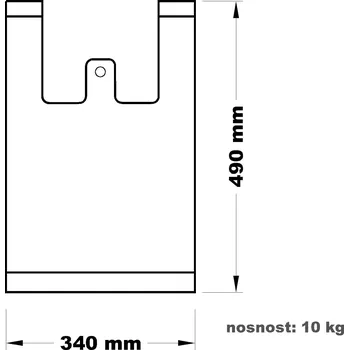 Taška mikrotenová (10 kg) - zelenobílá