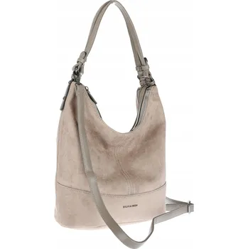 Kabelka Dámská kabelka shopper vak A4 semišová elegantní lehká taška S397 Šedá