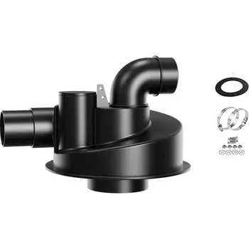 Hubice k vysavači Cyklonový separátor prachu s vnitřním průměrem 2,5'' Spirálová odlučovací komora s montážní sadou pro dílenské vysavače a odsávání nečistot