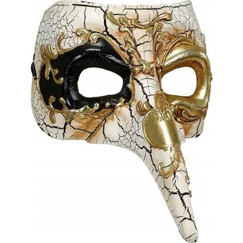 Karnevalová maska Benátská maska na oči Widmann, plastová, hnědá