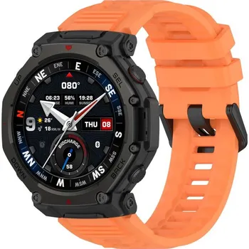 Příslušenství k chytrým hodinkám eses Silikonový řemínek pro Xiaomi Amazfit T-Rex 3 Pro 48mm - Oranžový