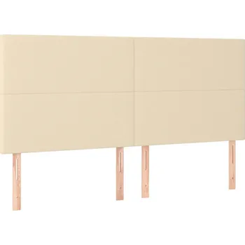 VidaXL Čela postele, 4 ks, krémová,