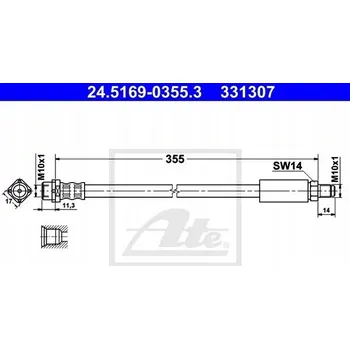 Brzdová hadice ATE 24.5169-0355.3 Brzdová hadice