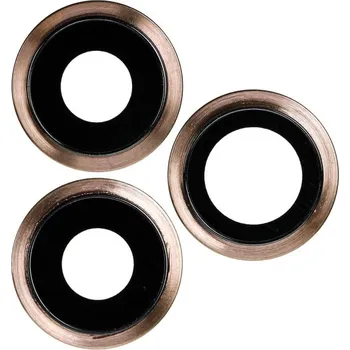 Náhradní skla zadní kamery s rámečky pro iPhone 11 Pro Max - zlatá