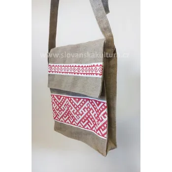 Vyšívaná lněná taška Mokoš