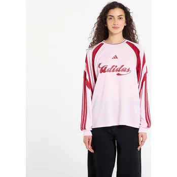 cyklistický dres Dres adidas House Of Tiro Long Sleeve Jersey Clear Pink/ Active Maroon S