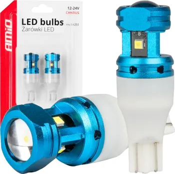 Povinná bezpečnostní výbava LED žárovky CANBUS T15 W16W 4SMD 1860XS Bílé 12V 24V AMIO-04251