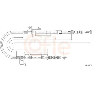 Autodíl Lanovod parkovací brzdy COFLE 17.0602