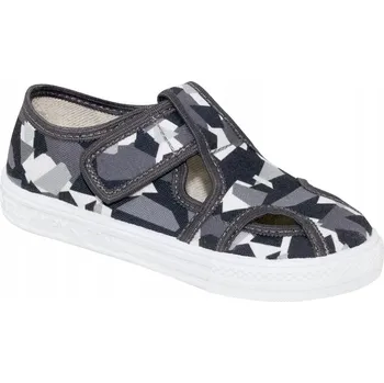 Chlapecká obuv Chlapecké papuče na suchý zip, šedé, Zetpol, velikost 28