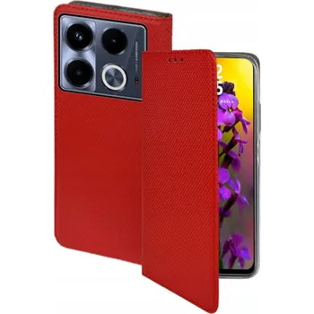Pouzdro na mobilní telefon Pouzdro s klapkou RCBR pro Infinix Note 40 4G SMART MAGNET, červené