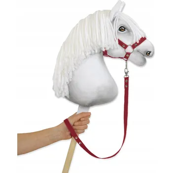 Hobby horsing Ohlávka pro Hobby Horse z popruhu - bordó Super Hobby Horse