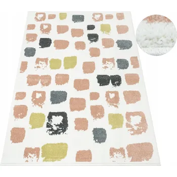 Koberec KOBEREC DĚTSKÝ KRÉMOVÝ LESKLÝ BAREVNÝ DO POKOJE LIMA 160x230 cm