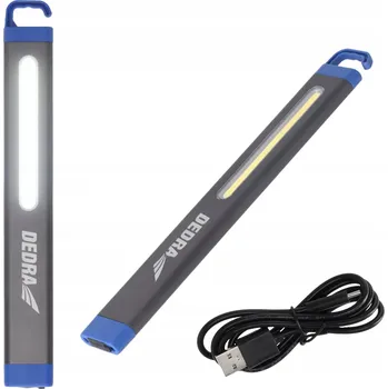 Svítilna DEDRA SLIM COB LED svítilna 360LM s háčkem a MAGNET + USB-C L0911