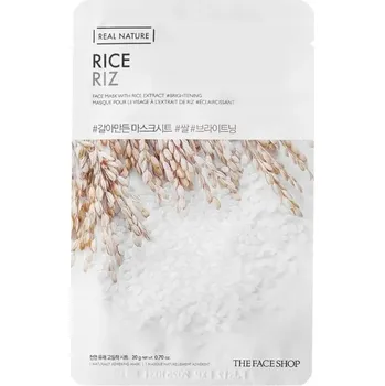 Pleťová maska The Face Shop Real Nature Rozjasňující maska s rýžovou esencí - 20 g