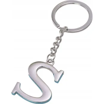 Přívěsek Na Klíče písmeno S - kovová stříbrná 26×36 mm