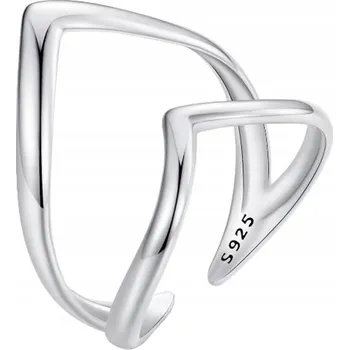 Prsten Prstýnek Stříbrný Prstýnek Nastavitelný Dvojitý Stříbro 925