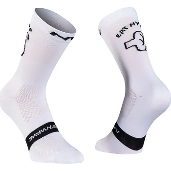 Pánské ponožky NORTHWAVE ponožky eat my dust - white Velikost: L