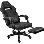 TecTake GmbH 404740 herní kancelářská židle comodo s podnožkou - černá/černá